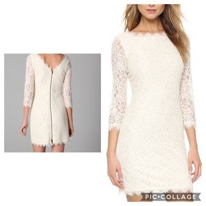 DIANE VON FURSTENBERG Zarita Lace Dress in Ivory